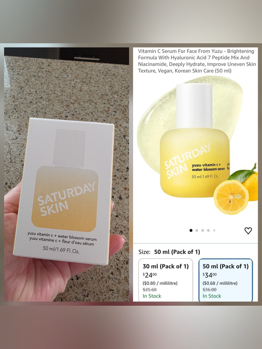 Saturday Skin Yuzu Vitamin C + Water Blossom Serum